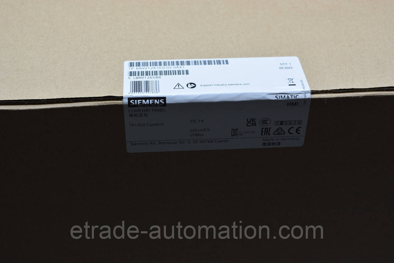 Панель оператора Siemens 6AV2124-0UC02-0AX1, фото 1