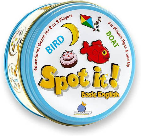 Настільна гра Spot it! Basic English, Dobble! (Доббль Базовий англійський)!, фото 1
