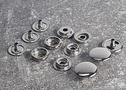 Кнопка 15 мм кільцева нікель ( в упаковці 720 штук ) НЕРЖ