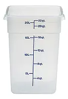 Прозрачный полипропиленовый контейнер для хранения пищевых продуктов CamSquare®, Cambro, 20,8 л, 20,8 л,
