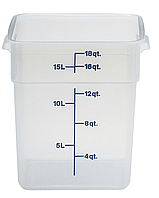 Прозрачный полипропиленовый контейнер для хранения пищевых продуктов Cambro, 17,2 л, 256x310x(H) 320 мм