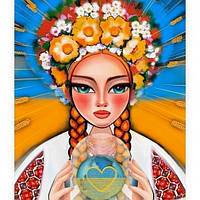 Алмазна мозаїка 60*70см Моя Україна Santi на підрамнику