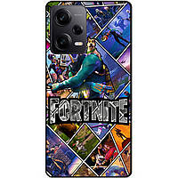 Силіконовий чохол бампер для Xiaomi Redmi Note 12 Pro 5G з картинкою Фортнайт Fortnite