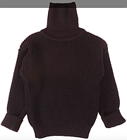 Стильный черный бежевый свитер вязка однотонный теплый для  мальчика подростка