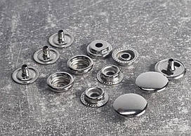 Кнопка 15 мм Каппа Нікель (в пакованні 720 штук) НЕРЖ