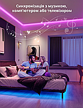 Розумна світлодіодна LED стрічка 2 метри Philips Hue Lightstrip Plus V4 Color ZigBee, Bluetooth, HomeKit, фото 9