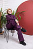 Костюм жіночій Oversize з високою горловиную та широкими штанами 101/201 Марсал, фото 2