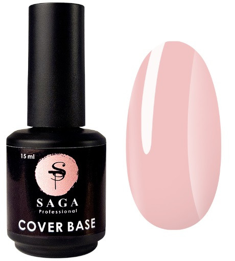 Камуфляжна база SAGA Cover Base Elastic №02 (лилово-рожевий), 15 мл