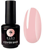 Камуфляжна база SAGA Cover Base Elastic №02 (лилово-рожевий), 15 мл