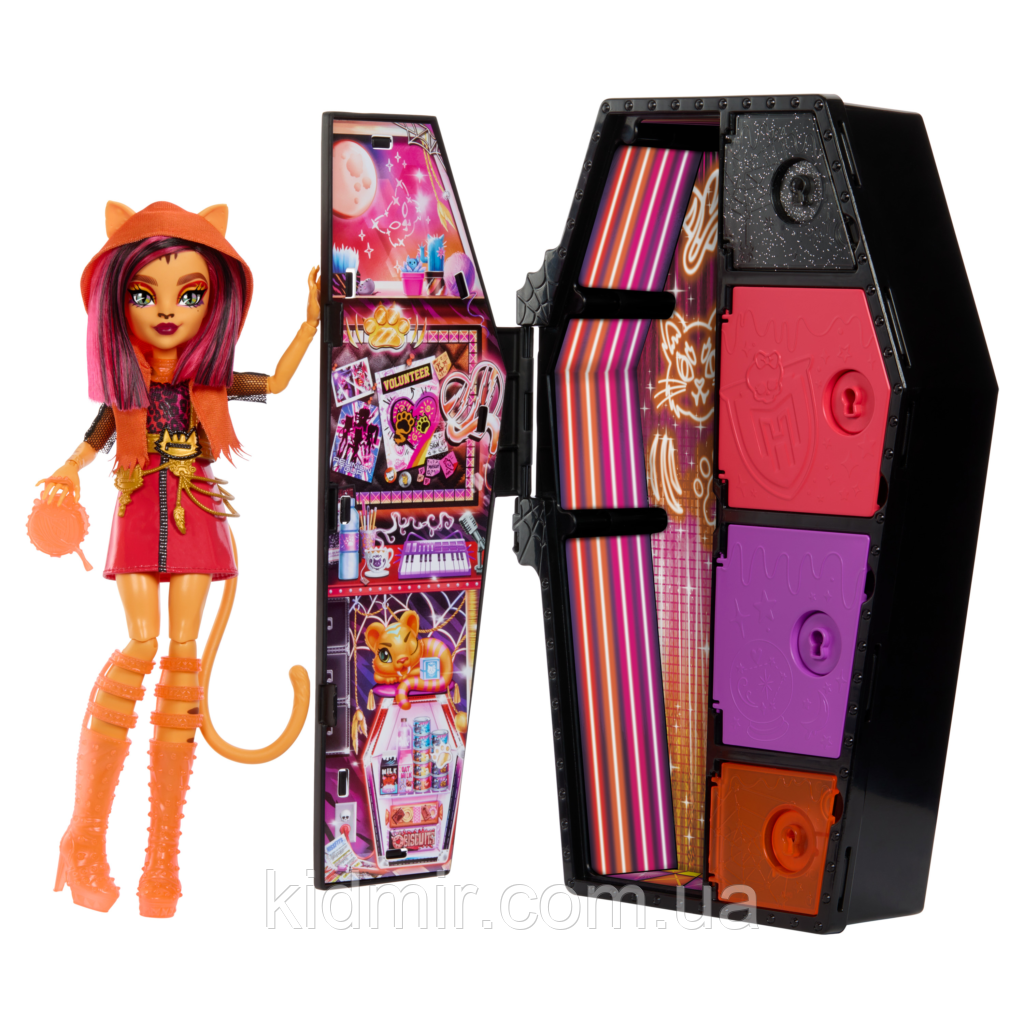 Лялька Монстр Хай Торалей Страйп Шафа з секретами Неон Monster High Toralei Stripe HNF80, фото 1