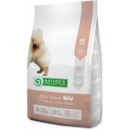 Сухий корм для собак nature's protection mini junior small breeds 2 кг, фото 1