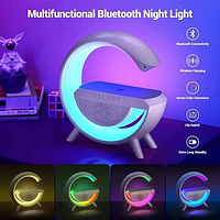 Багатофункціональна смарт лампа RGB нічник AS-K10 з бездротовою зарядкою для телефона Bluetooth колонкою та будильником 3в1