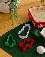 Різдвяні металеві формочки для печива ялинка сніговик пряник