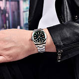 Механічний з автопідзаводом водонепроникний (10ATM) годинник Pagani Design PD-1733 Silver-Black, фото 3