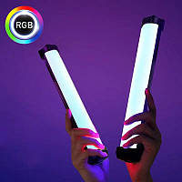 Портативный RGB магнитный светильник лампа фонарь для фотосъемки, ручная светодиодная лампа-палка 30см