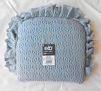 Подушка детская в коляску или кроватку Подушка Ажурная EKO PO-03 голубая