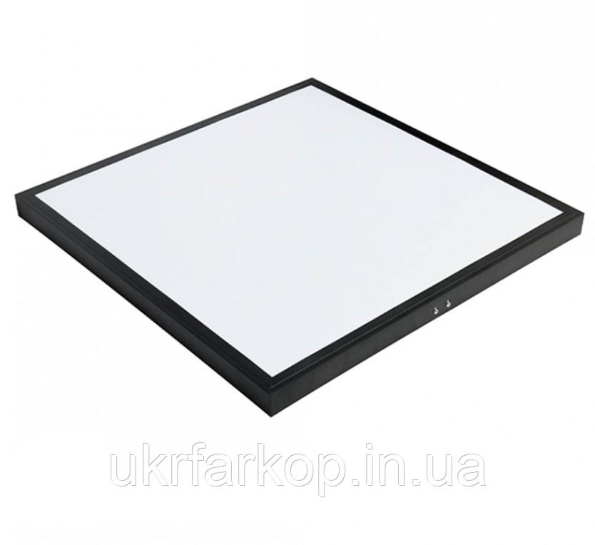 Світильник стельовий світлодіодний квадратний накладний 600х600 SMD LED PULSAR-48 48 Вт 6400K чорний
