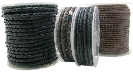 Шкіра кругла плетена чорна d-3 мм