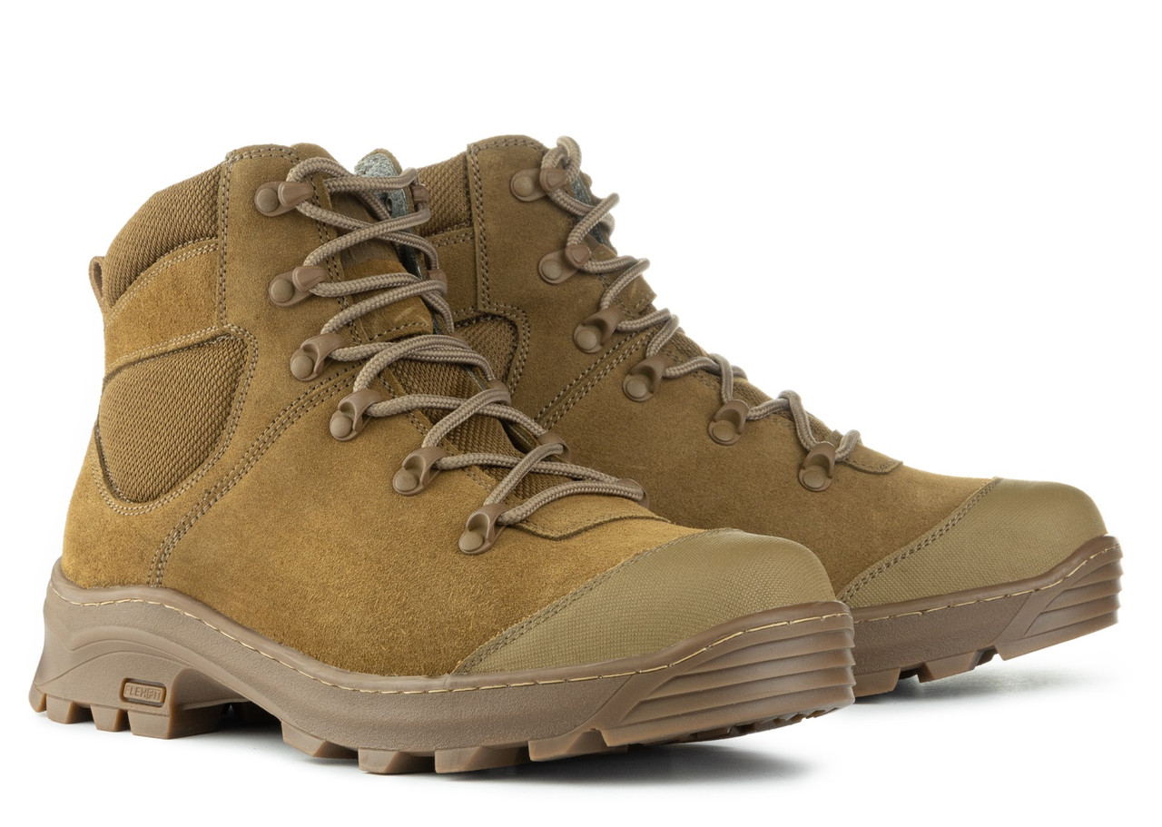 Тактические ботинки Койот (беж) зимние "SML W Boots", армейские берцы замшевые прошитые - фото 3 - id-p2024237341