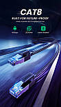 Ethernet Кабель Ugreen Cat8 - 40Gbps, 2000MHz, F/FTP, RJ45, 5м - Чорний, фото 8