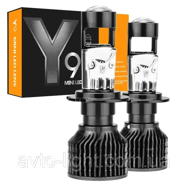 Комплект світлодіодних лінз HeadLight Y9D BI-LED H7 25W mini
