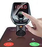 FM модулятор D5, Автомобільний трансмітер, FM-передавач для авто Bluetooth, фото 5