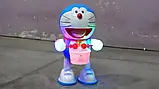 Інтерактивна танцювальна іграшка з барабаном Dancing Happy Doraemon, барабанщик Дораемон, фото 5