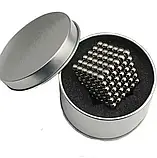 Нео куб Neo Cube 4мм срібло, Головоломка Нео Куб, Магнітні кульки Неокуб, Магнітні кульки Неокуб, фото 2