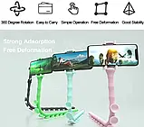 Гнучкий тримач для телефона з присосками Cute Worm Lazy Holder ЧОРНИЙ, Тримач для смартфона, фото 3
