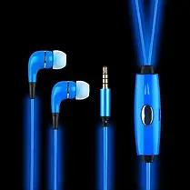 Універсальні навушники світяться в темряві Light Earphone з мікрофоном, фото 2