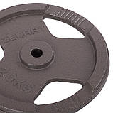 Млинці (диски) для штанги сталеві з хватом d-30 мм Zelart TA-7790-20 (1 шт х 20 кг), фото 4