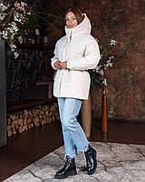 Куртка женская зимняя плащёвка Эмми, подкладка плотный принт, силикон плотность 250 отличное качество