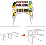 Полиця-органайзер для спецій Spicy Shelf, Багатофункціональний органайзер-полиця для спецій і банок, фото 5