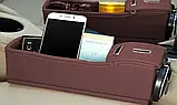 Автомобільний органайзер КОРИЧНЕВИЙ ШКІРЖАНИЙ BRITTIEY, Органайзер в машину, фото 7