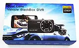Автомобільний відеореєстратор DVR CT520 2 камери, автореєстратор, реєстратор авто, фото 3