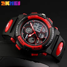 Дитячі спортивні годинник Skmei 1163 чорні з червоним, фото 4