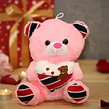 Плюшевий ведмедик Тедді з серцем, що світиться, говорить, М'яка іграшка ведмідь, фото 4
