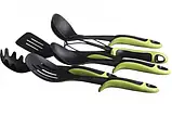 Набір кухонного приладдя ЧЕРВОНИЙ KITCHEN TOOLS, 7 предметів, Кухонний набір з підставкою, фото 3