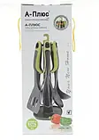 Набір кухонного приладдя ЧЕРВОНИЙ KITCHEN TOOLS, 7 предметів, Кухонний набір з підставкою, фото 4