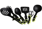 Набір кухонного приладдя ЧЕРВОНИЙ KITCHEN TOOLS, 7 предметів, Кухонний набір з підставкою, фото 5