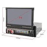 7188А Автомагнітола 1DIN MP5 Android GPS 2/16 GB, Магнітола в машину з висувним екраном, фото 2