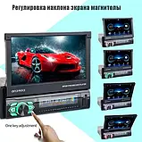 7188А Автомагнітола 1DIN MP5 Android GPS 2/16 GB, Магнітола в машину з висувним екраном, фото 5