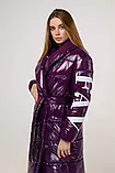 Зимова жіноча лакова куртка фіолетового кольору ПВ-1253 тон 14, розміри 44-58, фото 3