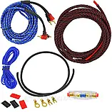 Набір проводів для встановлення сабвуфера KIT 10GA+C011, Дроти для підключення підсилювача для сабвуфера, фото 4