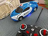 Машинка Трансформер Lamborghini POLICE Robot Car Size 18 СИНЯ, Машинка на радіокеруванні, фото 4
