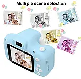 Дитяча Фотокамера СИНЯ c 2.0″ дисплеєм і з функцією відео, Дитячий фотоапарат, фото 6