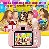 Дитяча Фотокамера РОЖЕВА c 2.0″ дисплеєм і з функцією відео, Дитячий фотоапарат, фото 8