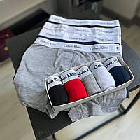 Набор мужских трусов боксеров Calvin Klein White 5 штуки в подарочной упаковке Келвин кляин разные цвета