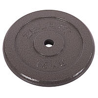 Блины (диски) для штанги стальные серые d-30 мм Zelart TA-7789-15 (1 шт х 15 кг)