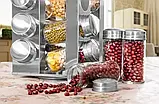 Карусель для спецій Spice carousel 16 відсіків, Спецівниця, Набір ємностей для спецій з підставкою, фото 6